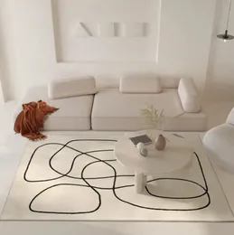 Tapetes estilo nórdico sala de estar decoração tapete casa grande área tapetes para quarto fofo macio vestiário tapete engrossado anti-skid tapete 230928