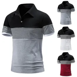 Men's T Shirts Men Spring Summer Sports Leisure Top Shirt Wicking Cotton Lapel Short Sleeves Button