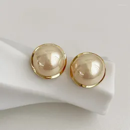 Stud Earrings XIALUOKE 2023 French Elegant Gold Color Pearl For Korean Fashion Jewelry Party Women's Sweet Accessories