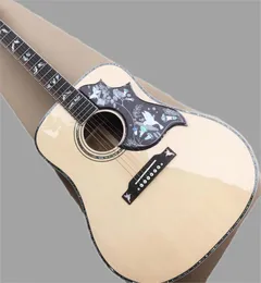 2022新しい41インチアコースティックギター。スプルーストップ、アカシアの側面と背面、フレットボードアバロンシェルバインディング2588