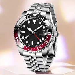 高品質のメンズオートマチックウォッチ40mmムーブメント2813メカニカルウォッチマンソリッドラバーバンド防水輝く時計デザイナーGMTペプシ腕時計
