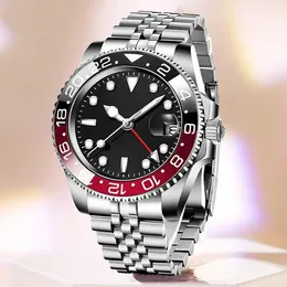 Alta Qualidade Mens Relógio Automático 40mm Movimento 2813 Relógio Mecânico Homem Banda De Borracha Sólida À Prova D 'Água Luminosa Relógios Designer GMT Pepsi Relógios De Pulso