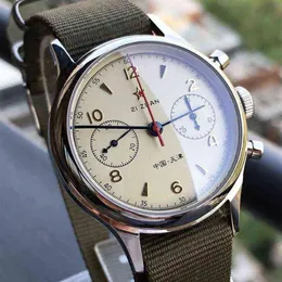 1963 Cronografo Pilota Movimento Gabbiano ST1901 Orologi Mens Sapphire Meccanico 40mm Orologi da polso per uomo montre homme 2112312101