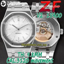 Montres d'éternité ZFF V2 Dernière version de mise à niveau 41MM 15400 Cadran argenté Cal 3120 ZF3120 Montre automatique pour homme Saphir 904L S212N