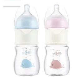 PPSU Baby Milk Feeding Bottle Wide-Bore Flush Flush Anti-Colic Born Born Pilk Association Water Botellas Para Cute 21102322U