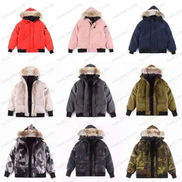 Designer men's down jacket red and black label winter parka large fur hooded jacket fashion hooded jacket jacket Hiver Doudoune Canada