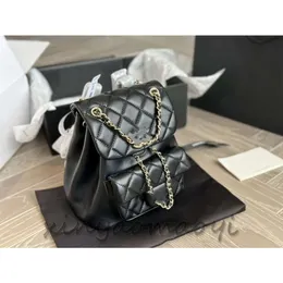 2023SS Top Designe Custom Luxury Brand Handbag Channel Women's Bag 2021 Läder Guldkedja Svart och vitrosa nötkreaturklipp