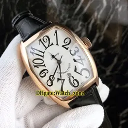 Cintree Curvex 7880 Data White Dial Automatyczne różowe złoto obudowa męska zegarek 6 Kolor skórzany pasek Hhigh Quality Watches 262l
