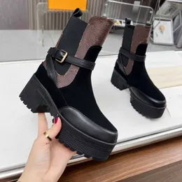 Designer Heel Boot Women Ankle Booties Leather Winter Luis Fashion Boot Martin Platform Letter Woman Vuttonity GHJFGJ