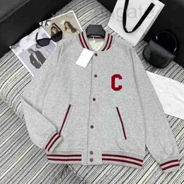 Kvinnorjackor Designer 2023 Autumn New Cel Nanyou High Setting and Age Reducing Round Neck Single Breasted Casual Comfort Contrast Thread Baseball Jersey 7JC6