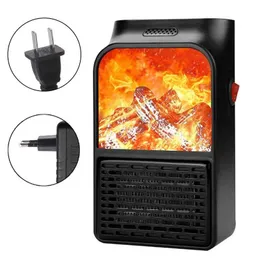 Hemvärmare Space Heater Portable Flame Heater Fan For Office Home Whole Room Black L230105