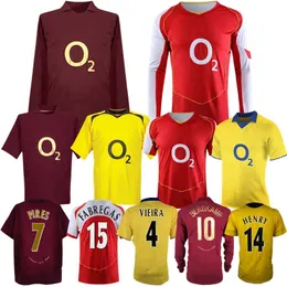 2005 2006 Henry Bergkamp Retro Soccer Jersey 2003 2004 05 06ホームアウェイヴァンペルシーヴィーラファブレガスリュンバーグクラシックヴィンテージサッカーシャツ