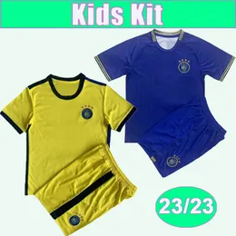 23 24 Maccabi Tel Aviv Kids Kit Futebol Jerseys Zahavi Biton Cohen Milson Home Away Camisa de Futebol Curto Criança Terno Uniformes