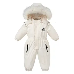 Rompers Obrn Clothes Winter Infant Baby Rompers for Baby Basy Boys暖かい綿フード付きジャンプスーツの子供向けの子供向け2-5T TZ489 231005