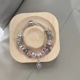 Projektant bransoletki z koralikami fioletowy kryształowy ins lekki luksusowy łańcuch mody spersonalizowana bransoletka z koralikami DIY