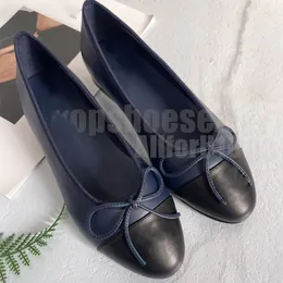 Designer Chanelles Scarpe basse Donna Ballerine Classic Bow Ballet Dress Shoes Scarpe da ballo 2023 Moda Donna Italy Made Mocassino Scarpe da barca Lady