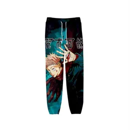 Unissex japonês anime jujutsu kaisen calças de suor 3d joggers calças das mulheres dos homens roupas hip hop pantalon homme sweatpants2810