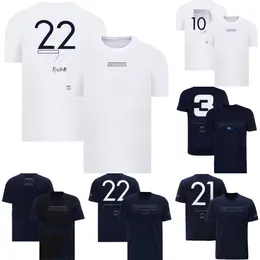 2023 F1 Camiseta Masculina Fórmula 1 Driver Assinatura Camiseta Jersey Racing Sports Bystander Fãs Camisetas Moda Verão Manga Curta