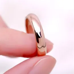 KNOCK Anéis redondos simples de alta qualidade para homens femininos cor ouro rosa anéis de casamento para mulheres amantes da moda joias presente319V