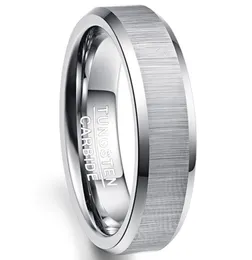 Pierścień wolframowy o szerokości 6 mm i o grubości 23 mm Lassa Edge Platinum Platinum Men039s Biżuteria USA Rozmiar 712 Towary w magazynie77906126537600