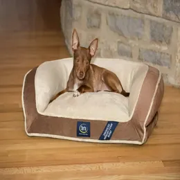 犬小屋のメモリフォームミニカウチ犬ベッド茶色の小さなカチョルロ大きな犬のベッドパッド犬用スナッフルマットCA 230928用ベッド