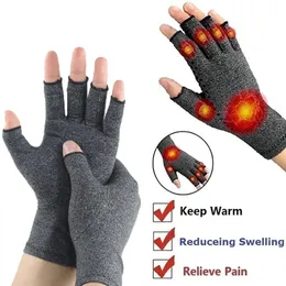 Cykelhandskar 1Pair Compression Arthritis Rehabilitering Fingerfri Anti Therapy Relief Wrist Support Arvband 231005