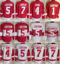 Retro Hockey 5 Nicklas Lidstrom Jersey Vintage 4 Gordie Howe 1 Terry Sawchuk 7 Ted Lindsay 10 Alex Delvecchio 13 Pavel Datsyuk 14 Brendan Shanahan Emet