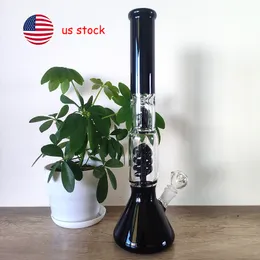 Eleve sua fumaça: impressionante bongo com base de copo de vidro preto e transparente