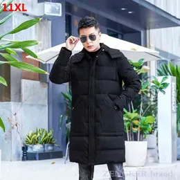 Men's Down Parkas Winter down jacket men's midlength thick warmth and leisure jackets for men 10XL 11xl 12xl 13xl white coat 230928