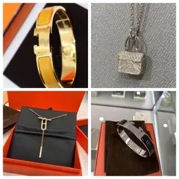 2024 New Fashion Look Hot Selling Top Luxury Pendant Necklaces Woman Clavicle Necklace Choker Jewelry Letter Link Chain Holiday 선물 상자