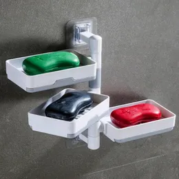 Mydlanki naczynia wielowarstwowe Sekcja Sypowa naczyń z drenażą wodą mobilną przestrzeń oszczędność mydła łazienka do przechowywania naczyń pojemników pudełko 230926