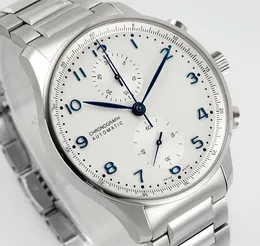 Portugiesische IW371617 Superclone-Uhr in AAAAA-Qualität, 40,9 mm, automatisches Herren-Chronographenwerk 7750, mechanisches Uhrwerk mit Geschenkbox, Lederband 01