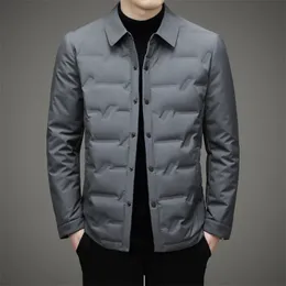 Men's Down Parkas MLSHP White Duck Jackets Autumn Winter Solid Color Single Breasted Keep Warm Fashion Casual Male Coats 4XL 231005