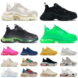 triple s designer shoes men women Plate-forme tripler luxe black white beige pink green clear sole crystal luxury mens shoes sneakers womens trainers