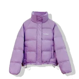 ホワイトダックダウンジャケットSショートコートファッション紫色の黒厚ジャクエタフェミニノパラinverno冬ウォームスタンドカラー231005