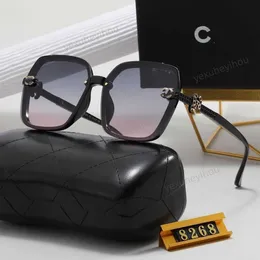 Okulary przeciwsłoneczne CCITY Projektant mody Kanał Okulary przeciwsłoneczne dla kobiet Moda Top Jotes Outdoor Ochrona UV Duża ramka mgal logo w2omen okulary przeciwsłoneczne z pudełkiem S2