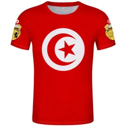 Tunezja T Shirt DIY Niestandardowy numer nazwy Tun T-shirt flaga Tunezie TN Islam Arabski Arab Arab Tunezjan Druku