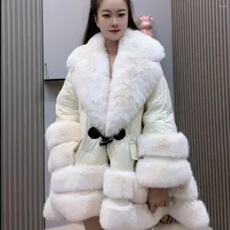 Women's Fur Fashionable European Explosion Design Sense Front Short Back Long Layer Toca Swallow Tail Section Down Coat Female