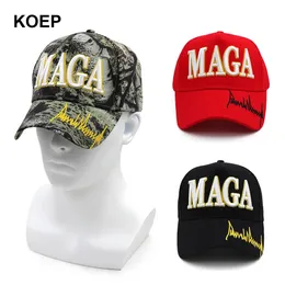 Bollmössor Donald Trump 2024 Cap USA Flag Baseball Caps Maga Trump Signature President Hat 3D Embrodery Drop 230928