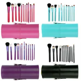 12st Makeup Brushes Set Professional Makeup Brushes Cosmetic With Cylinder Cup Holder ZZ