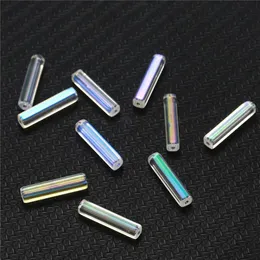 38Pcs Lot Magical ghost Crystal Pipe Tube Spacer Beads Charms Pendant Big Hole Crystal Charms Diy Bracelets Necklace pendant Jewel217i