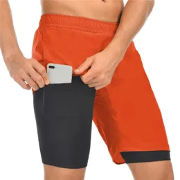 Sommarkörning shorts män 2 i 1 sport jogging fitness shorts träning snabbt torrt