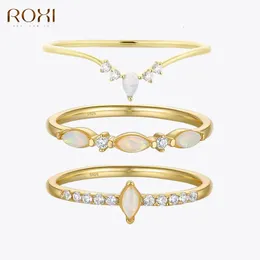 Wedding Rings Elegant Opal Crystals for Women 925 Sterling Silver Ring Statement Jewelry Anillos bague femme plata 231005