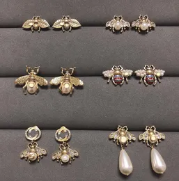 Insect Bee Designer Women Hoop Earrings Stud Ladies Wear Earring G Jewelry as Birthday Gifts Box with Bo