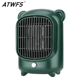 홈 히터 ATWFS 전기 히터 홈 데스크탑 500W/220V 소형 PTC 히터 빠른 히트 룸 따뜻한 가열 무음 L230105