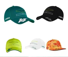 F1 drużynowe czapki wyścigowe, modna czapka baseballowa, czapka słoneczna z haftowanym logo,