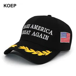 Bollmössor Donald Trump Cap USA Flag Baseball Caps Making America Great Again President Hat Brodery Wholesale 230928