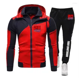 Men's Tracksuits 2022 FABIO QUARTARARO WITH SIGNATURE Men's Sportswear Suit Casual Jogging Sport Zip Hooded Pullover Swea2720