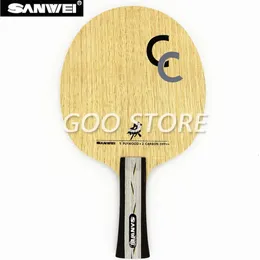 卓球RAQUETS SANWEI CC TEABL TEABLE TENIS BLADE RACKET 52カーボンオリジナルSanwei Ping Pong Bat Paddle 231005