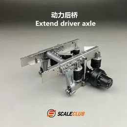 Scaleclub Model 1/14 Tractor Truck Heavy Tow SLT Upgrade Extended Rear Axle Steering Lift For Tamiya Lesu Rc Truck Trailer